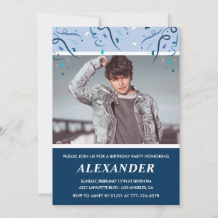 Einladungen zum 19. Geburtstag für Männer Foto Nav