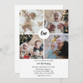 Einladungen zum 1. Geburtstag (Vorne/Hinten)