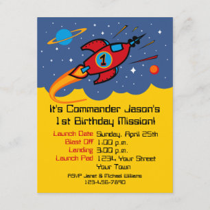 Einladungen zum 1. Geburtstag des Raketenschiffs