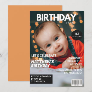 Einladungen zum 1. Geburtstag für ihn Zeitschrifte