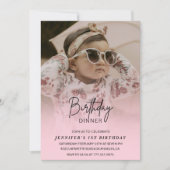 Einladungen zum 1. Geburtstag Geburtstag Abendesse (Vorderseite)