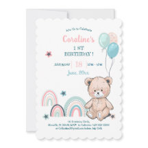 Einladungen zum 1. Geburtstag mit einem niedlichen