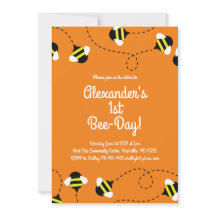 Einladungen zum 1. Geburtstag Mod Bee Day