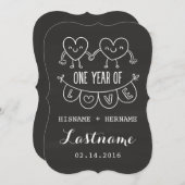 Einladungen zum 1. Jahrestag (Vorne/Hinten)