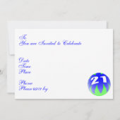 Einladungen zum 21. Geburtstag (Rückseite)