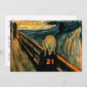 Einladungen zum 21. Geburtstag (Vorne/Hinten)