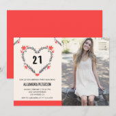 Einladungen zum 21. Geburtstag (Vorne/Hinten)