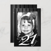 Einladungen zum 21. Geburtstag (Vorne/Hinten)