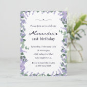 Einladungen zum 21. Geburtstag Boho Floral Frame (Stehend Vorderseite)