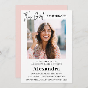 Einladungen zum 21. Geburtstag Foto Elegante Frau