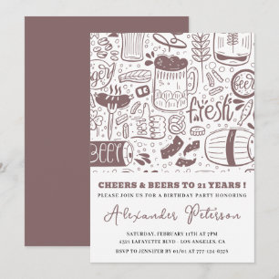 Einladungen zum 21. Geburtstag Männer sind Vintag