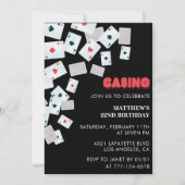 Einladungen zum 22. Geburtstag Männer Poker Casino (Vorderseite)