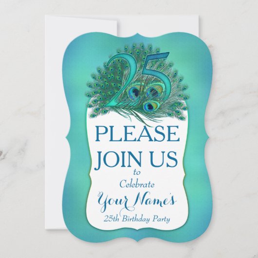 Einladungen zum 25. Geburtstag (Vorderseite)