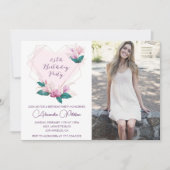 Einladungen zum 25. Geburtstag Elegant Boho Foto (Vorderseite)