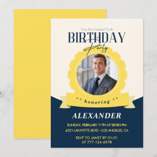 Einladungen zum 25. Geburtstag Männer Abzeichen Fo