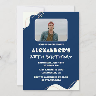 Einladungen zum 25. Geburtstag Männer Foto Einfach