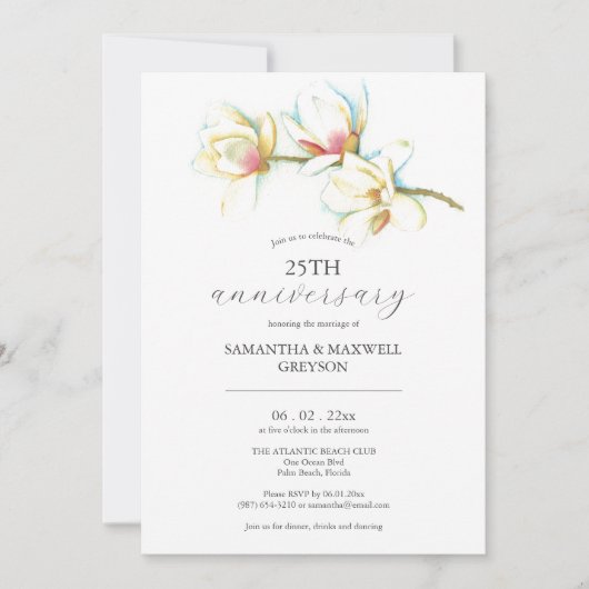 Einladungen zum 25. Hochzeitstag (Vorderseite)