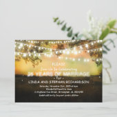 Einladungen zum 25. Hochzeitstag - Saitenlichter (Stehend Vorderseite)