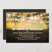 Einladungen zum 25. Hochzeitstag - Saitenlichter (Vorne/Hinten)