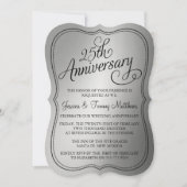 Einladungen zum 25. Silver Wedding Jubiläum (Vorderseite)
