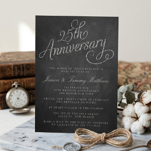 Einladungen zum 25. Silver Wedding Jubiläum