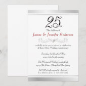 Einladungen zum 25. Silver Wedding Jubiläum (Vorne/Hinten)