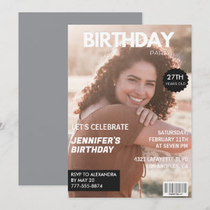 Einladungen zum 27. Geburtstag für sie Magazin-Cov
