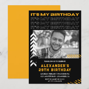 Einladungen zum 29. Geburtstag Männer Foto Spray A