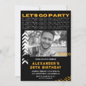 Einladungen zum 29. Geburtstag Männer Foto Spray A (Vorderseite)