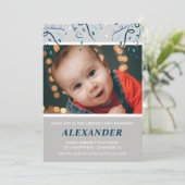 Einladungen zum 2. Geburtstag Boy Confetti Foto Na (Stehend Vorderseite)