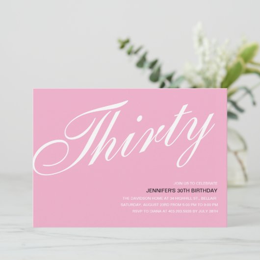 Einladungen zum 30. Geburtstag (Stehend Vorderseite)