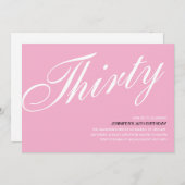 Einladungen zum 30. Geburtstag (Vorne/Hinten)