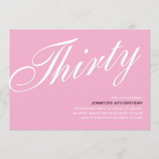 Einladungen zum 30. Geburtstag