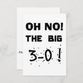 Einladungen zum 30. Geburtstag (Vorne/Hinten)