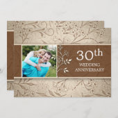 Einladungen zum 30. Hochzeitstag Foto (Vorne/Hinten)