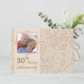 Einladungen zum 30. Hochzeitstag Foto (Stehend Vorderseite)
