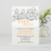 Einladungen zum 32. Geburtstag Save the Date Abend (Stehend Vorderseite)