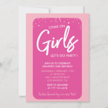 Einladungen zum 33. Geburtstag Elegant Girl Hot Pi