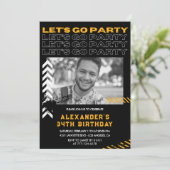 Einladungen zum 34. Geburtstag Männer Foto Spray A (Stehend Vorderseite)