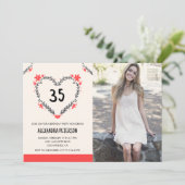 Einladungen zum 35. Geburtstag (Stehend Vorderseite)