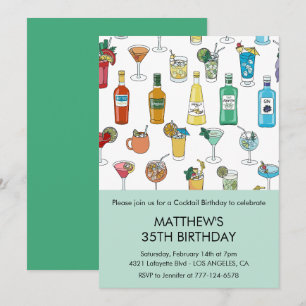 Einladungen zum 35. Geburtstag Cocktail Contempora