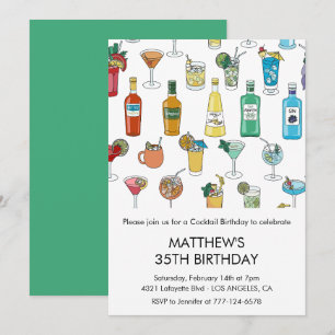 Einladungen zum 35. Geburtstag Cocktail Contempora