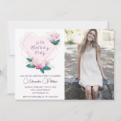 Einladungen zum 35. Geburtstag Elegant Boho Foto (Vorderseite)