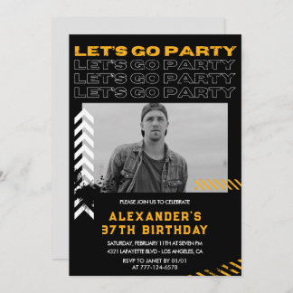 Einladungen zum 37. Geburtstag Männer Foto Spray A