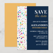 Einladungen zum 38. Geburtstag Save the Date Confe (Vorne/Hinten)