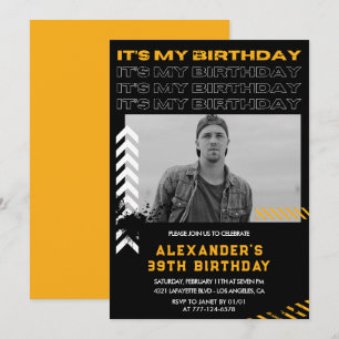 Einladungen zum 39. Geburtstag Männer Foto Spray A