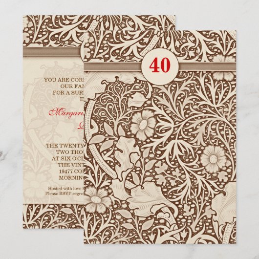 Einladungen zum 40. (Vorne/Hinten)