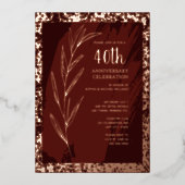 Einladungen zum 40. Hochzeitstag Einzigartige Kuns (Vorderseite)