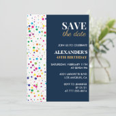 Einladungen zum 45. Geburtstag Save the Date Confe (Stehend Vorderseite)