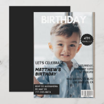 Einladungen zum 4. Geburtstag für ihn Zeitschrifte